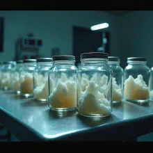 Embalmers find veins and arteries filled with cloths