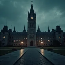 Justin Trudeau is being confronted by a citizen about his ties to the Global elite