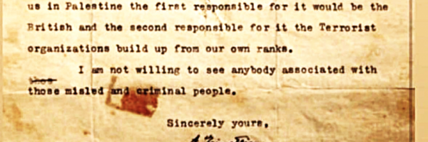  Albert Einstein on the Jewish terror groups